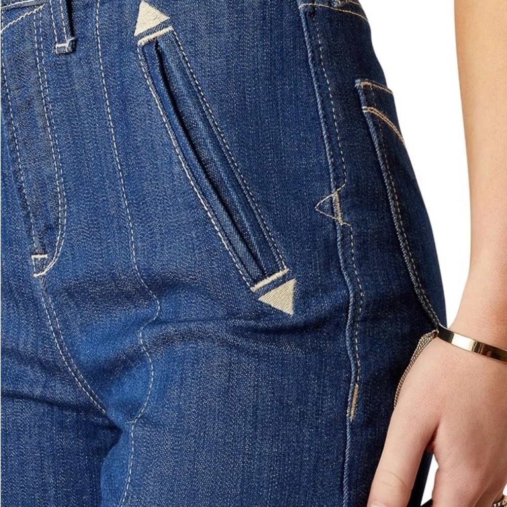 Ariat Dark Blue Wide Leg Flare Jeans - Picture 3 of 12